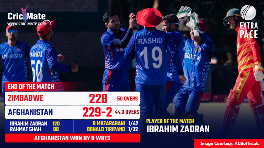 Youngster Ibrahim Zadran's maiden ODI Hundred propels Afghanistan to a commanding 2-0 lead