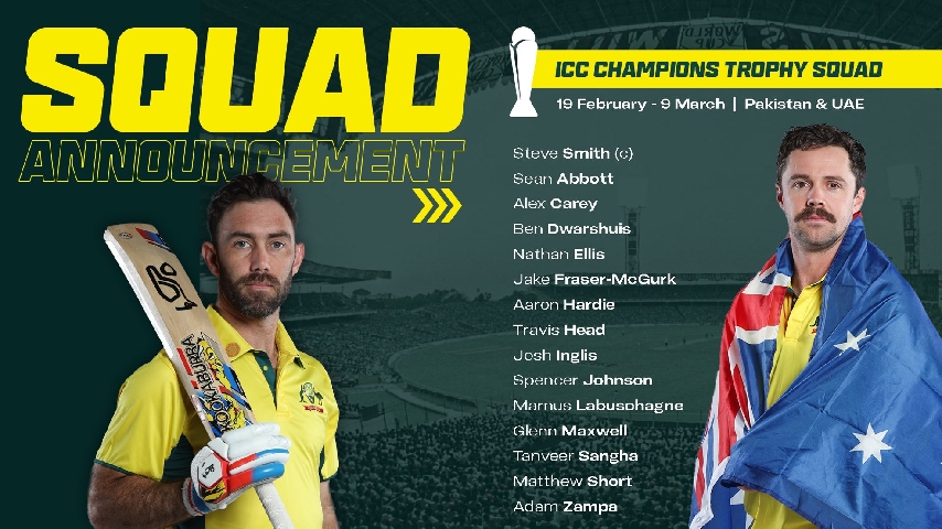 Australia Squad for Champions Trophy 2025: Smith to Lead a Revamped Team