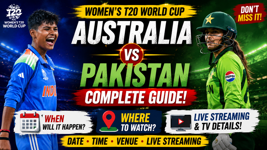 Australia vs Pakistan Womens T20 World Cup 2026 Live Streaming Match Time and Where To Watch