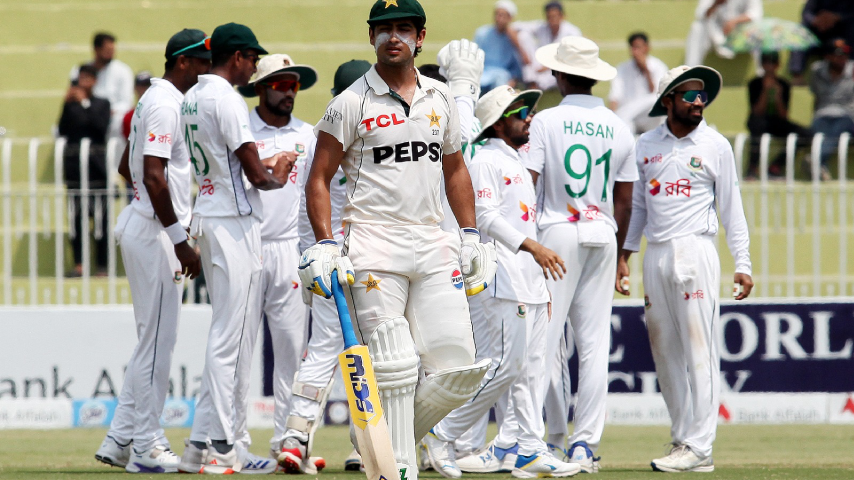 Bangladesh ease to first ever test victory over Pakistan | Bangladesh claims historic 10-wicket