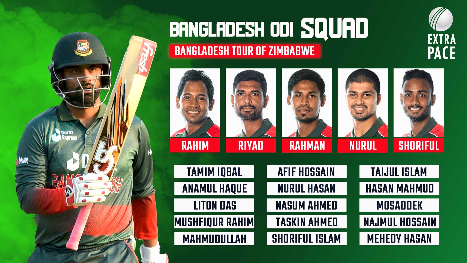 Mushfiqur Rahim back in ODIs for Zimbabwe tour