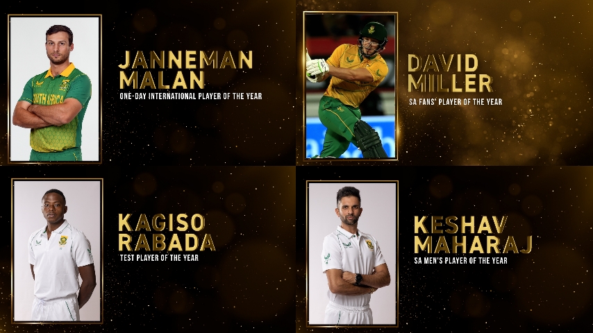 Keshav Maharaj and Ayabonga Khaka were named the 2021-22 SA Men’s and SA Women’s Cricketer of the Year