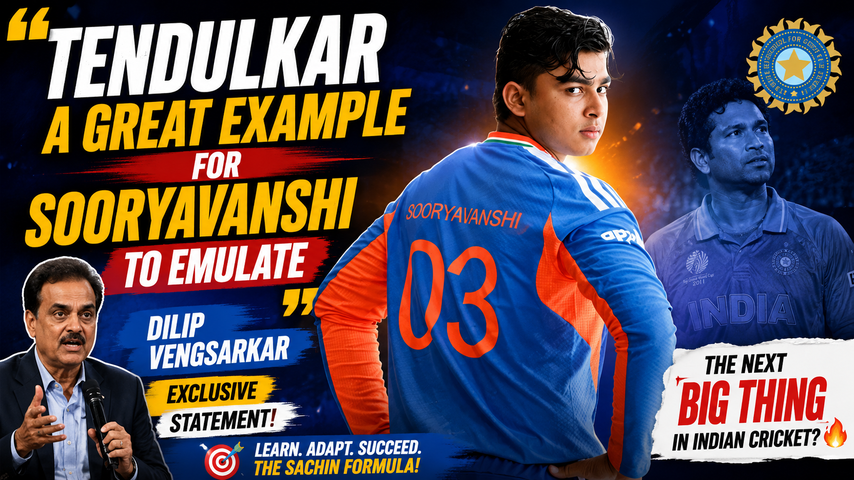 Dilip Vengsarkar Backs Vaibhav Sooryavanshi Says Sachin Tendulkar Is the Perfect Role Model