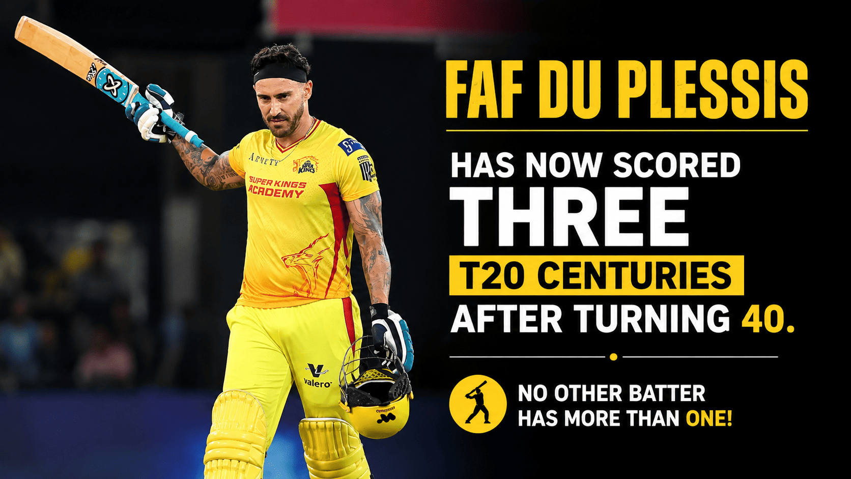 Faf du Plessis Creates T20 History: CSK Star Becomes First Batter Over 40 to Score Three T20 Centuries