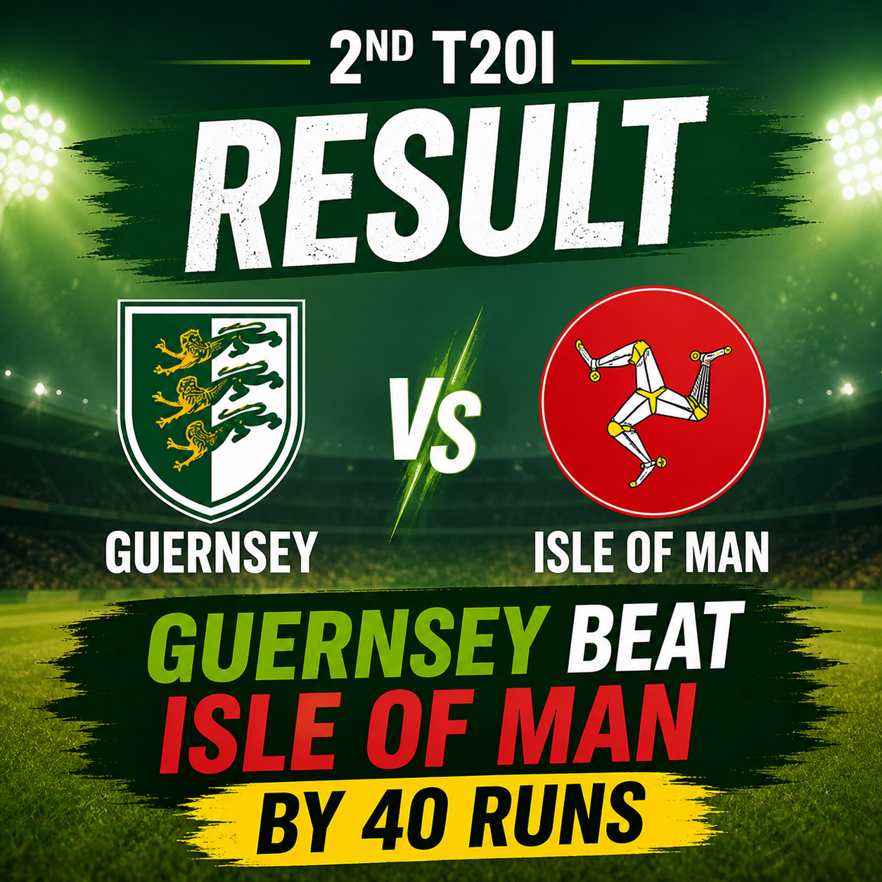 Guernsey vs Isle of Man 2nd T20I Result: Guernsey Beat Isle of Man by 40 Runs