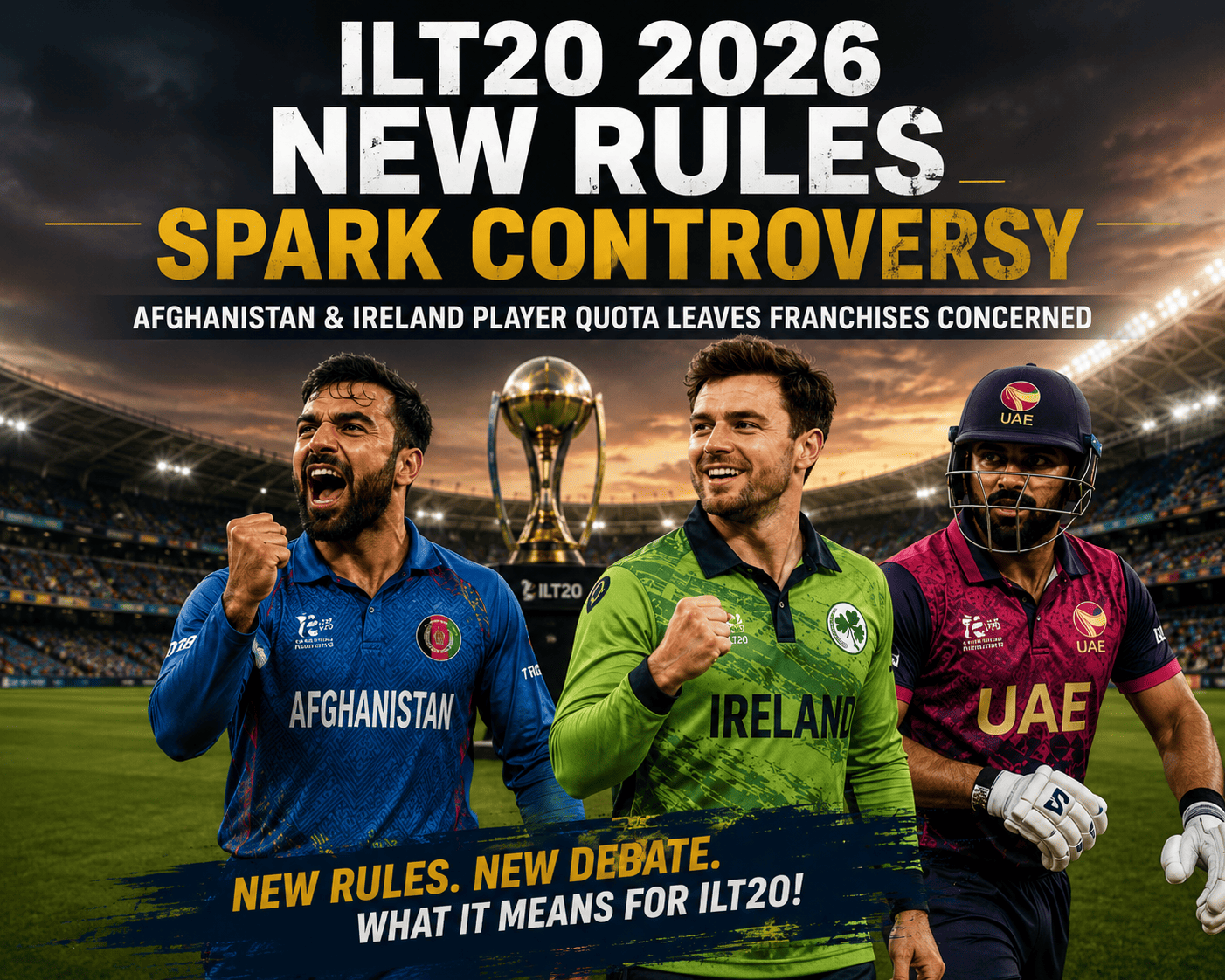 ILT20 2026 New Rules Spark Major Controversy: Afghanistan & Ireland Player Quota Leaves Franchises Concerned