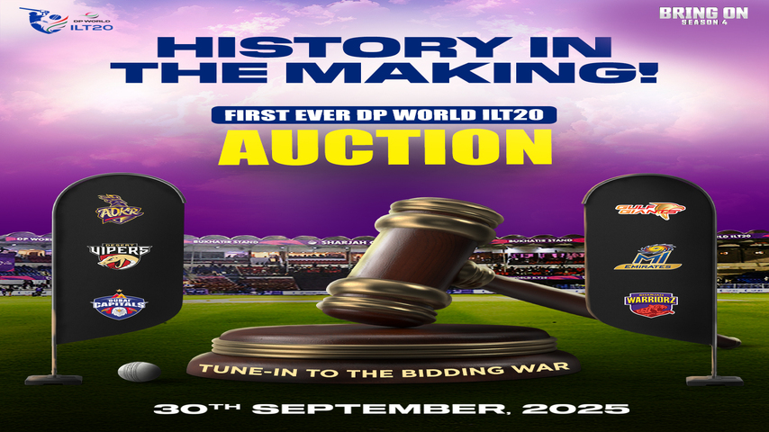 ILT20 Season 4 Player Auction Set for September 30 in Dubai