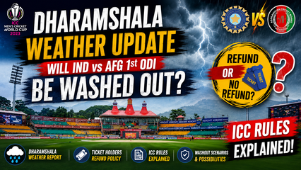IND vs AFG Ticket Refund Rules Explained After Dharamshala Rain