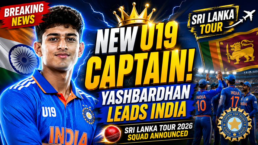 India U19 Squad Announced for Sri Lanka Tour 2026