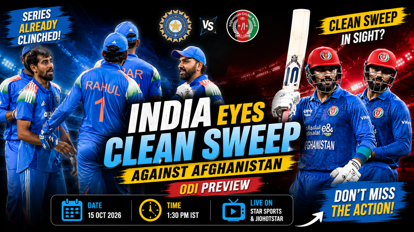 India vs Afghanistan 3rd ODI Preview India Chase Series Clean Sweep in Chennai