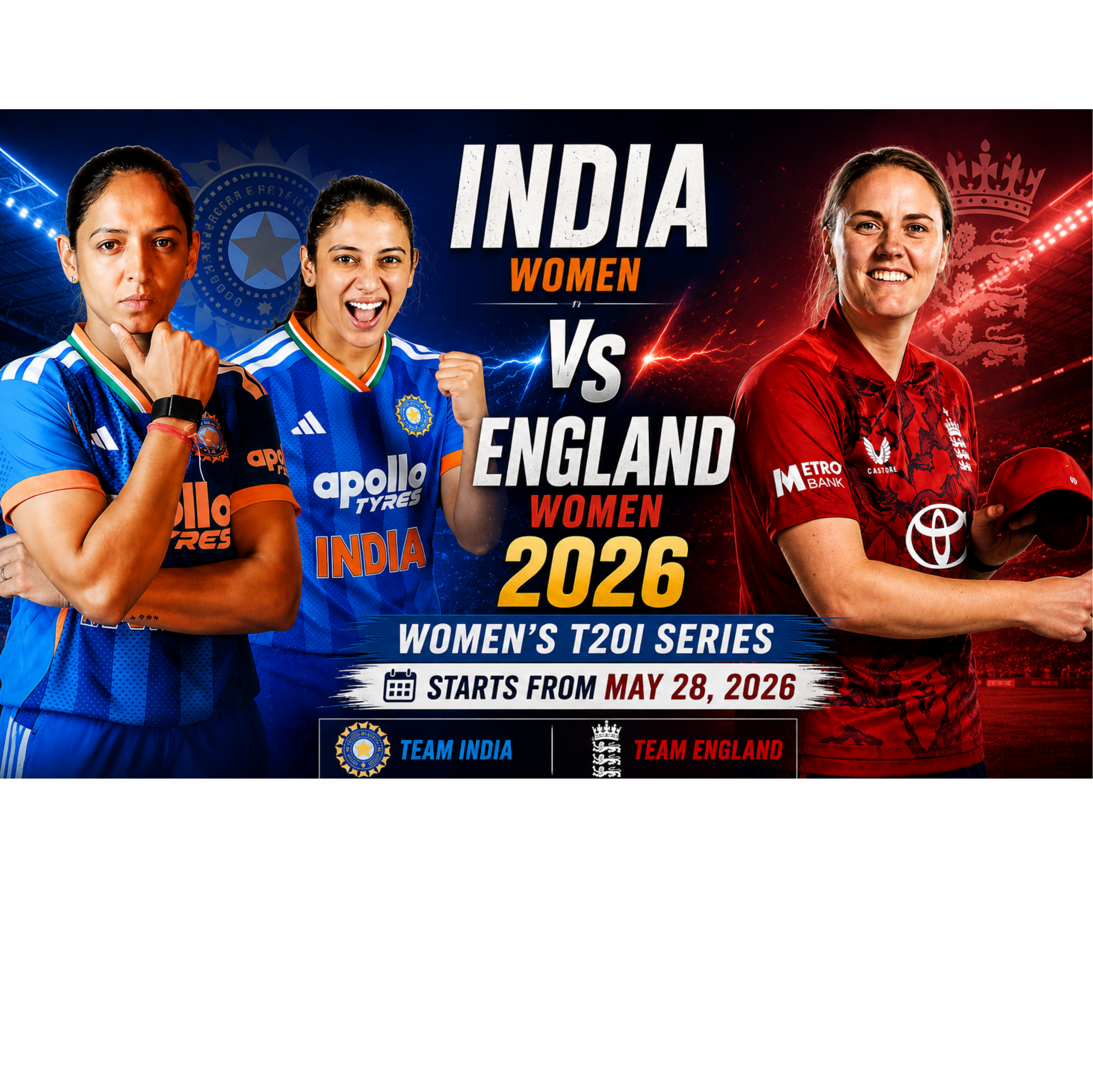 India Women T20 Squad vs England 2026 Announced – Harmanpreet Kaur Leads Strong Team for High-Voltage T20I Series