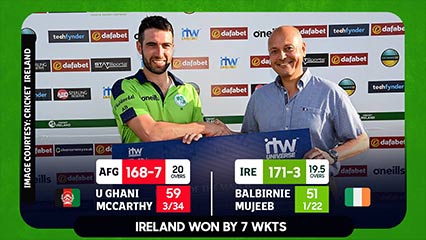 Fifties from Balbirnie and Tucker guides Ireland to a thrilling 7-wicket victory