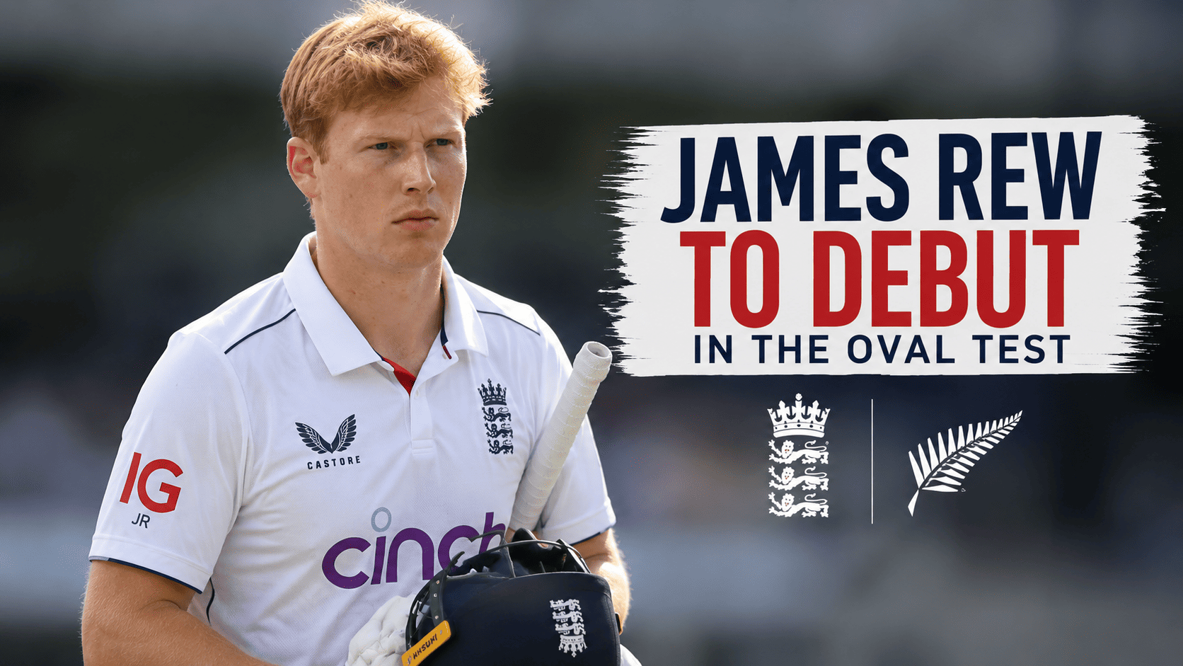 James Rew Set for England Test Debut as Jamie Smith Misses Oval Test After Welcoming Second Child