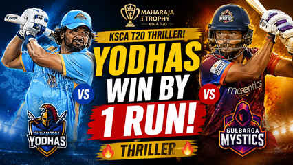 Maharaja Trophy KSCA T20 Shivamogga Yodhas Beat Gulbarga Mystics in One Run Thriller