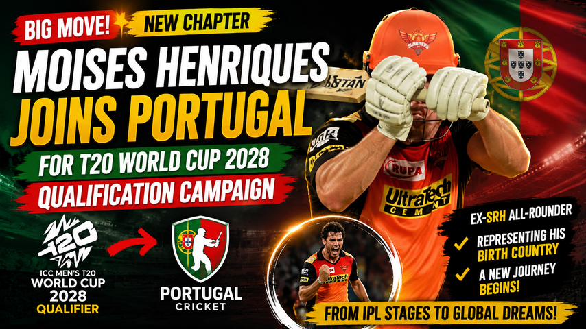 Moises Henriques Portugal Cricket | Moises Henriques Joins Portugal for T20 World Cup 2028 Qualification Campaign