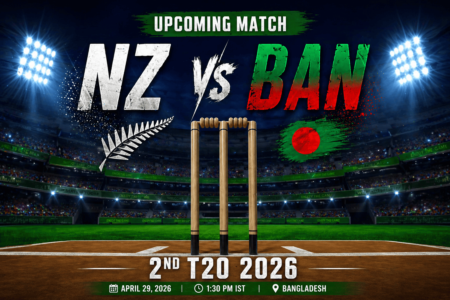 New Zealand vs Bangladesh 2nd T20 2026 Match Preview Prediction Playing XI Pitch Report and Key Players Analysis