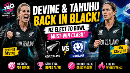New Zealand vs Scotland Womens T20 World Cup Amelia Kerr Opts to Bowl in Must Win Clash