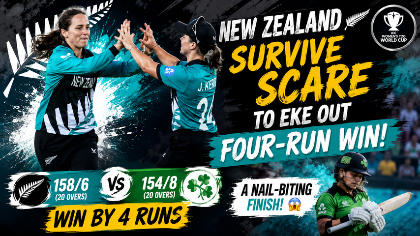New Zealand Women Stay Alive in Womens T20 World Cup After Thrilling Win Over Ireland