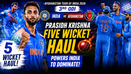 Prasidh Krishna Five Wicket Haul Powers India Against Afghanistan in 3rd ODI | India vs Afghanistan, 3rd ODI