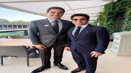 Sachin Tendulkar Meets Roger Federer at Wimbledon Reunion