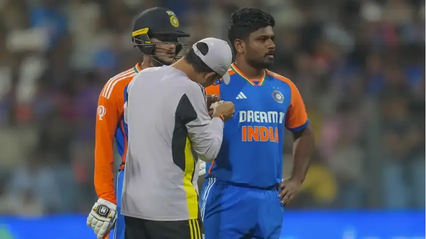 Sanju Samson Finger Injury update in IND vs ENG T20I