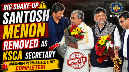 Santosh Menon Removed as KSCA Secretary After BCCI Ombudsman Ruling