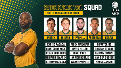 South Africa named squad for T20I series against India