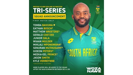 South Africa squad for Tri-series pakistan 2025