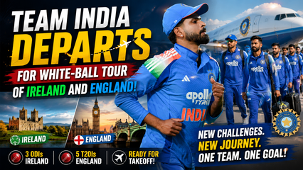 Team India Departs for Ireland and England White Ball Tour Led by Shreyas Iyer