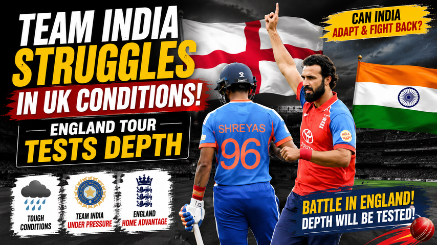 Team India Struggles in UK Conditions as England Tour Tests Depth