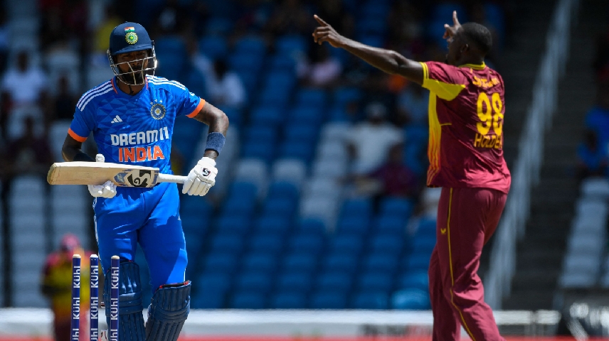 West Indies go up 1-0 with a combined team effort to beat India by 4 runs | West Indies v India 1st T20