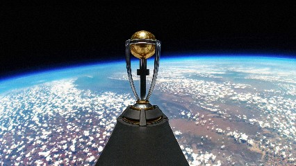 World Cup 2023 Trophy travelling 120,000 feet above Earth