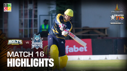 Durban Wolves vs Harare Bolts | Match 16 Highlights Day 6 | Zim Afro T10 Season 2