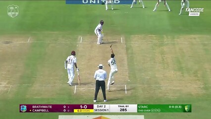 West Indies vs Australia 2nd Test | Day 2 Match Report