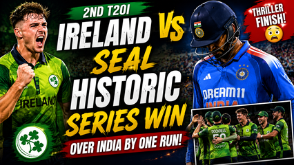 Ireland vs India 2nd T20I Highlights Ireland Seal Historic Series Win Over India by One Run